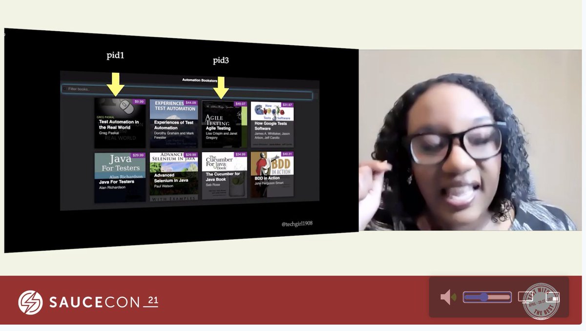 saucelabs's tweet image. Back in the breakout sessions at #SauceCon! @techgirl1908 is showing us a new feature in #Selenium4: relative locators, which allow you to identify elements in relation to other elements.