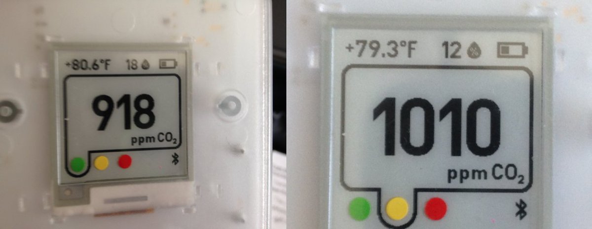 15/ During this flight, which seemed equally crowded as the first flight and on a similarly small plane, CO2 concentrations were lower, ranging between 900-1030 ppm. Notably, relative humidity got as low as 12% later on in the flight.