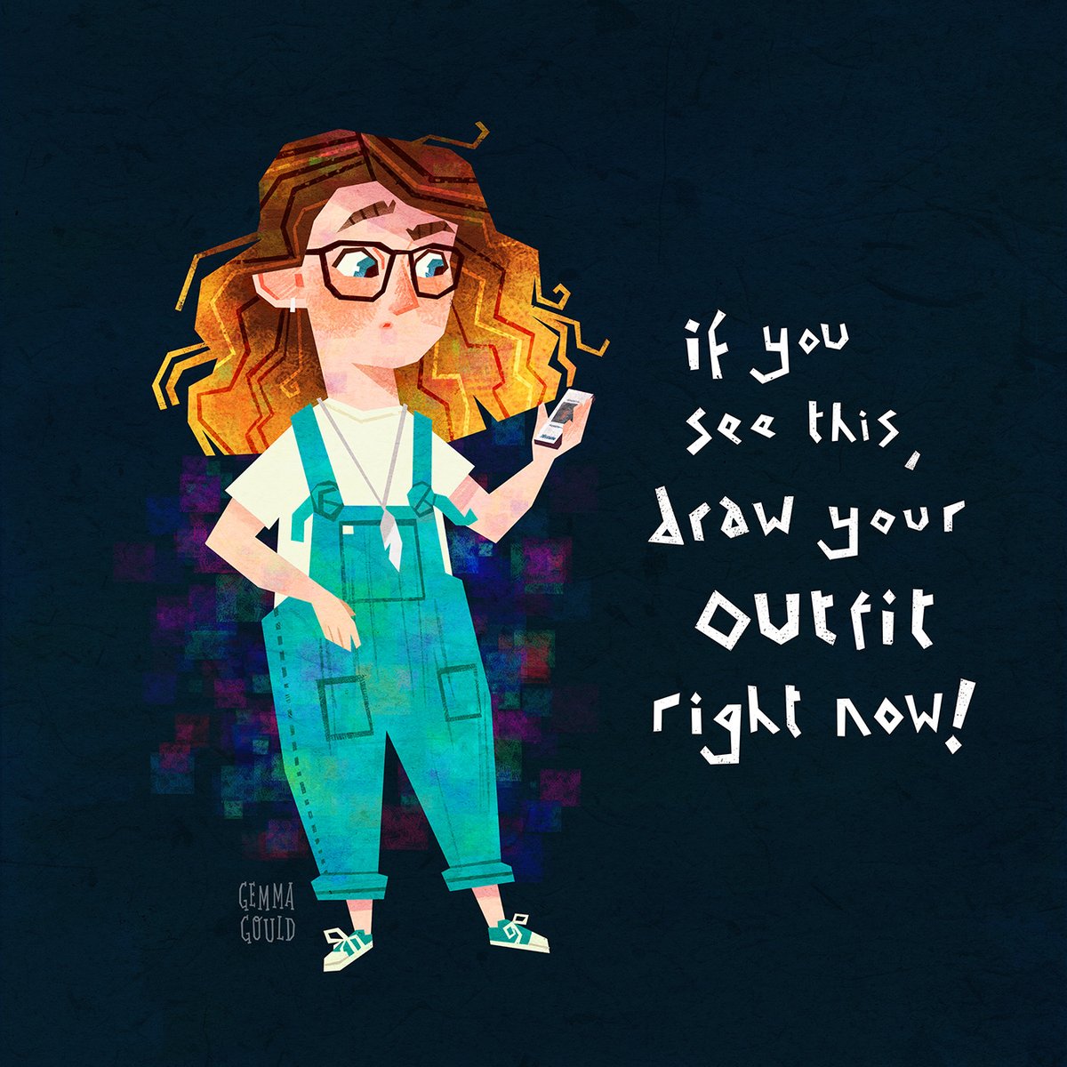 Joining in with this art challenge! I guess it's clear what my favourite colour is 😁
Wearing my lovely @lucyandyak dungarees ❤

instagram.com/p/CN8QpVrjV6A/

#illustration #drawyouroutfit #drawyourself #kidlitart #KidLitArtpril #photoshop #picturebook #lucyandyak #teal
