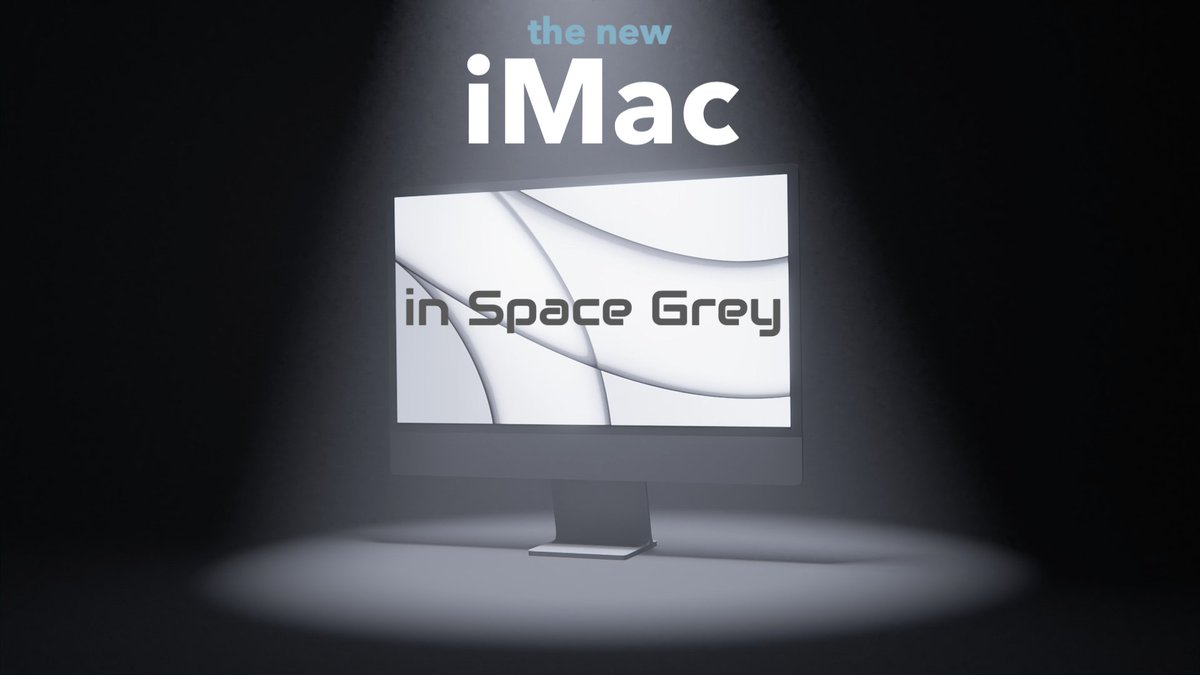 TConceptcreator's tweet image. I would love if Apple releases a space grey iMac, I know they won&apos;t but I can still dream