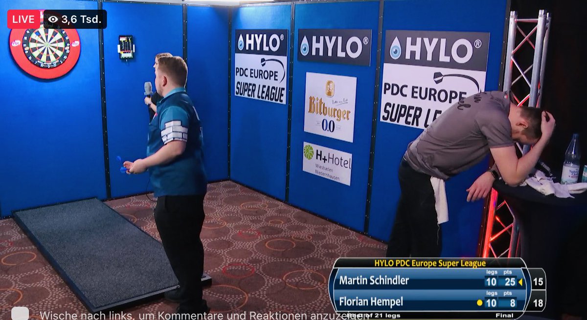 Lutz Wöckener (@donmutz) on Twitter photo Sollte Euch mal jemand erzählen wollen, wie langweilig #darts doch sei, zeigt ihm einfach dieses Match.
Großer Sport <a href="/MarSchindler180/">Martin Schindler</a> <a href="/flohempel_darts/">Florian Hempel</a> 👏🎯 #SuperLeagueDarts Sollte Euch mal jemand erzählen wollen, wie langweilig #darts doch sei, zeigt ihm einfach dieses Match.
Großer Sport <a href="/MarSchindler180/">Martin Schindler</a> <a href="/flohempel_darts/">Florian Hempel</a> 👏🎯 #SuperLeagueDarts