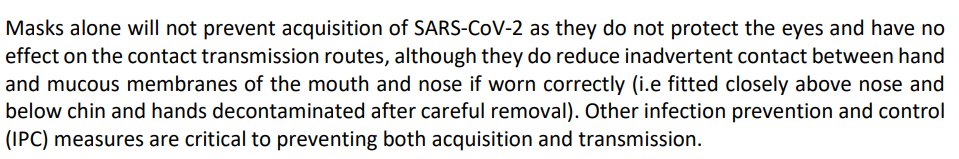 In what is for IPC, even for them, a huge reach (although maybe not as much a reach as for rats spreading SARS), they argue don't bother with masks becauseMASKS DO NOT COVER YOUR EYES(so why bother w the mask anyway, I guess is how that argument must end)