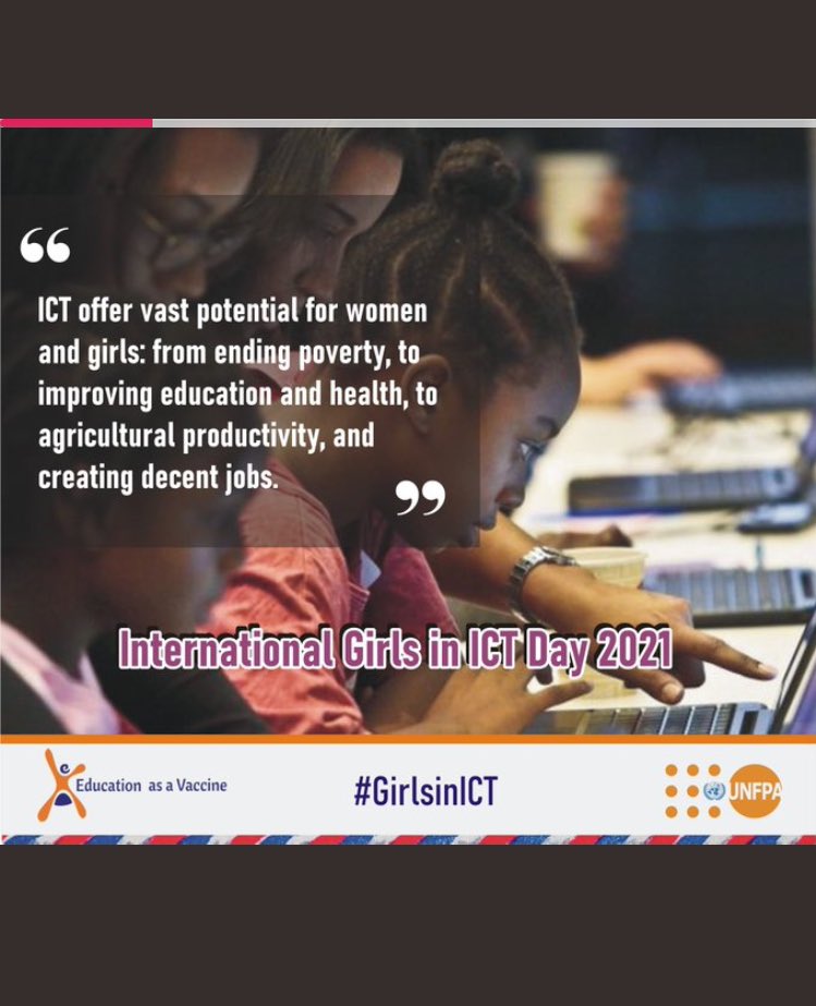Blessing Amajama (@blessingamajama) on Twitter photo ICT offers vast potential for women and girls : from ending poverty, to improving education and health, to agricultural productivity, and creating decent jobs. #GirlsinICTDay #YSMANG <a href="/Rumunsai/">Introvert in Transitš£</a> ICT offers vast potential for women and girls : from ending poverty, to improving education and health, to agricultural productivity, and creating decent jobs. #GirlsinICTDay #YSMANG <a href="/Rumunsai/">Introvert in Transitš£</a>
