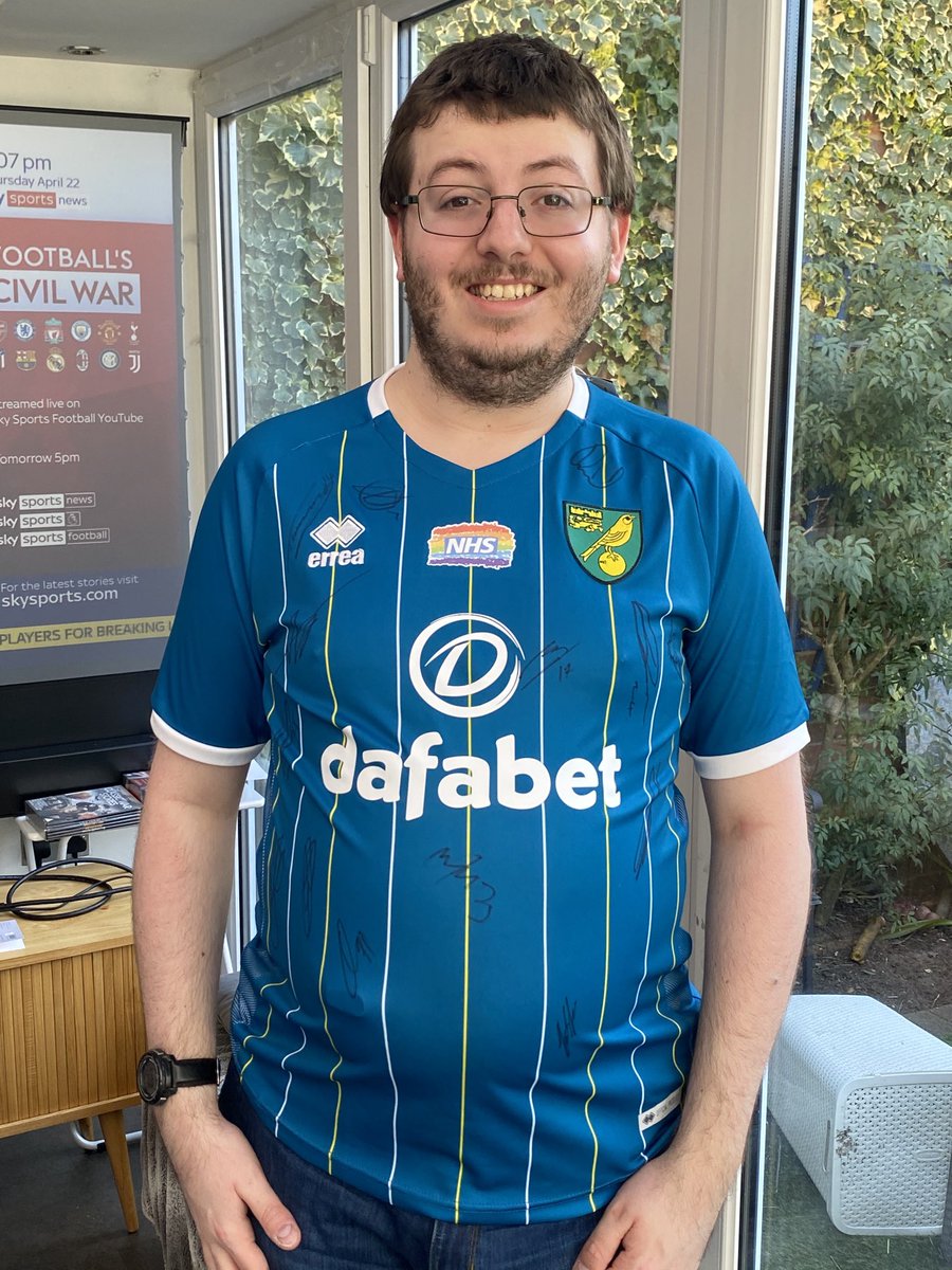 It’s my reward and inspiration that I’ve had a hard year shielding at home during this pandemic event it’s my proudest moment to get this shirt during this fantastic season #ncfc #clapforNHS