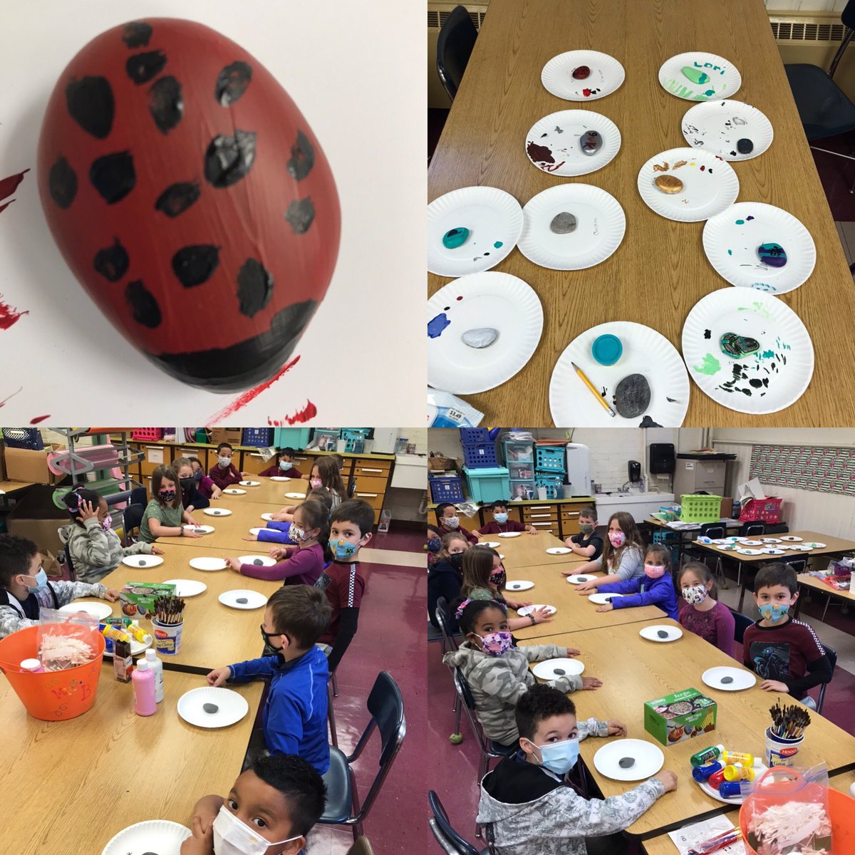 Making new rocks to update our rock gardens at Tuttle. Happy Earth Day! #tuttleearthday #tuttleproud