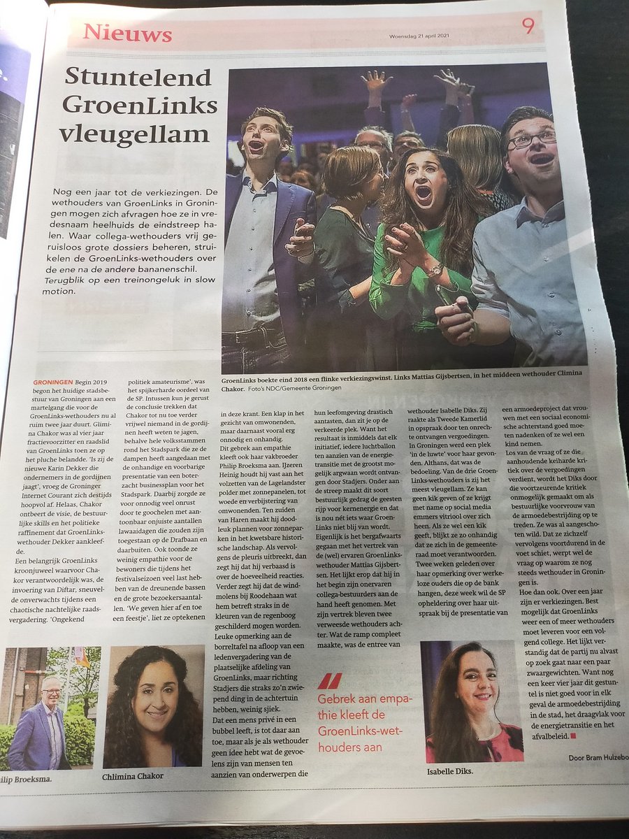 Overal waar <a href="/groenlinks/">GroenLinks</a> wethouders zitten is het dikke bagger, in #groningen dus ook.
#zwartepiet verbannen 
Veel te veel zonnepanelen overal, te hoge parkeerkosten, niet luisteren naar inwoners en vooral veel, heel veel arrogantie.

Weg ermee !