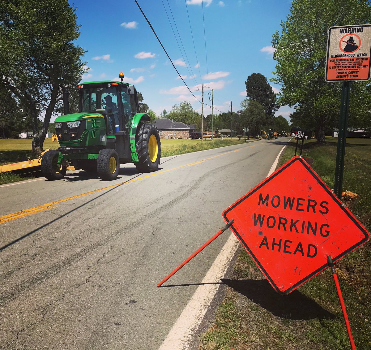 It is already peak mowing season in central Arkansas.  Our mowing crews are out in force.  If your driving and you see us, please use caution when passing.  Thank you