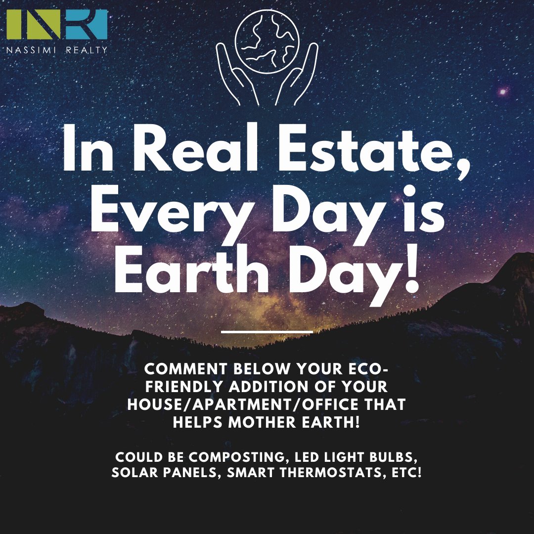 Happy Earth Day!! Please share below your favorite method to helping Mother Earth whether it’s composting, solar panels, or LED light bulbs in your apartment, house, or the office!We encourage everyone to take one step towards a better &amp; cleaner planet for all 🌎🌲🍃#EarthDay2021