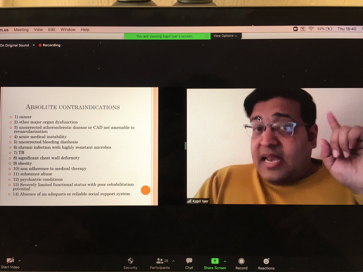 Our penultimate talk in our series #TransplantThursdays is underway!

Dr Iyer discussing his passion, Lung Transplants!