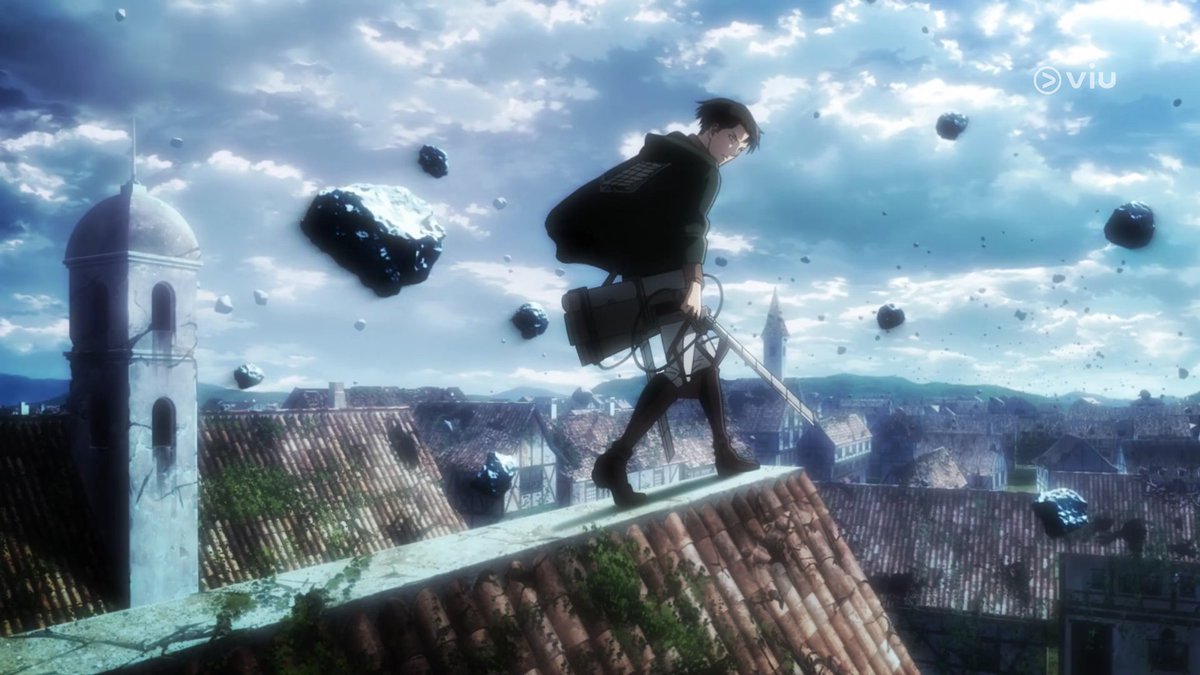 +after the explosion in rts arc, levi couldn't help but worry about hanji's safety. he was thinking if hanji and the others managed to avoid the explosion and wanted to get over to their side immediately. he almost got hit by rocks because he was too distracted.