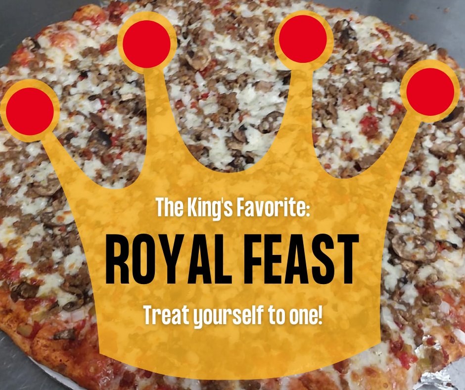 How often do you order the King's Favorite? #RoyalFeast #ilovepizzaking #munciefavorite #ringtheking