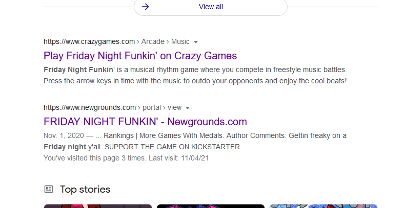 week 7 will be Newgrounds exclusive until Newgrounds is 1st or 2nd google result when you google 'friday night funkin'it literally shows up behind one of the bootleg reuploads