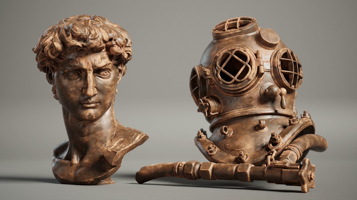 marmosetco's tweet image. Our final set of Smart Material renders from the Library’s first update. This is a miscellaneous set of paper, paint, ceramic, stone, leather, and wood Smart Materials. #3d #texturing #smartmaterial #material #render #rendering #marmoset #toolbag4 #marmosettoolbag #cgart #rtx