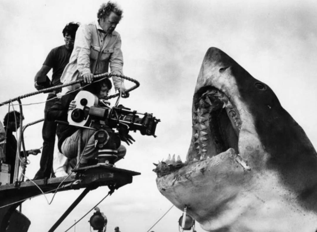 JohnBarkerATRM's tweet photo. Some great behind the scenes shots from the set of JAWS (1975). https://t.co/ioqmYVGzFx