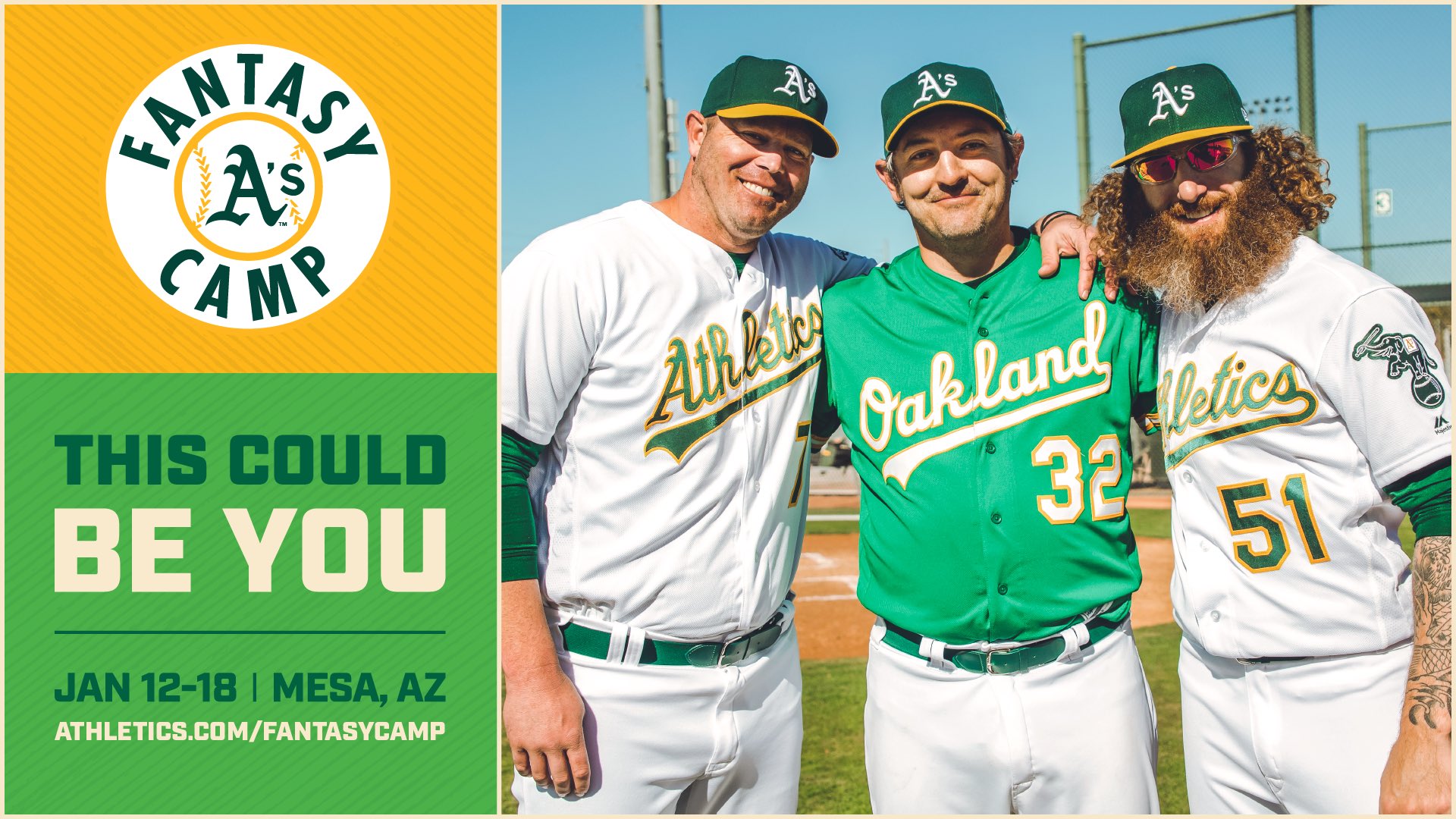 Oakland A's on X: Mark your calendars, A's Fantasy Camp 2022 is officially  on the books! ⚾️ From hands-on learning with A's alumni, to field  activities and more, we've got the whole