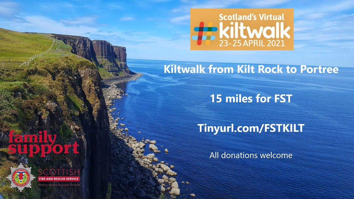 As a part time Sgiathanach this was my first thought, <a href="/thekiltwalk/">Kiltwalk</a> from KILT ROCK!! the weather seems favourable so I'm going to give it a go tomorrow. If any of my Skye friends see me, please give me a toot &amp; a wave 🙋‍♀️ I'd appreciate the  support
Tinyurl.com/FSTKILT
