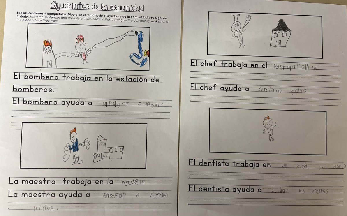 sophieminieri's tweet photo. This week we learned about Community Workers 👮🏻♂️👩🏻🏫👩🏼🚒 in all of our subjects: social studies, reading, writing... We are so grateful for them and everything they do! #MsMinierisClass #communityworkers https://t.co/U7t0MKjPBJ