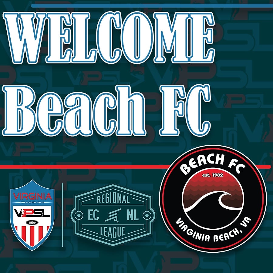 We are excited to welcome Beach FC &amp; SOCA to the @vapremierleague beginning Fall 2021! #VPSLSoccer #BoysECNLRL #GirlsECNLRL