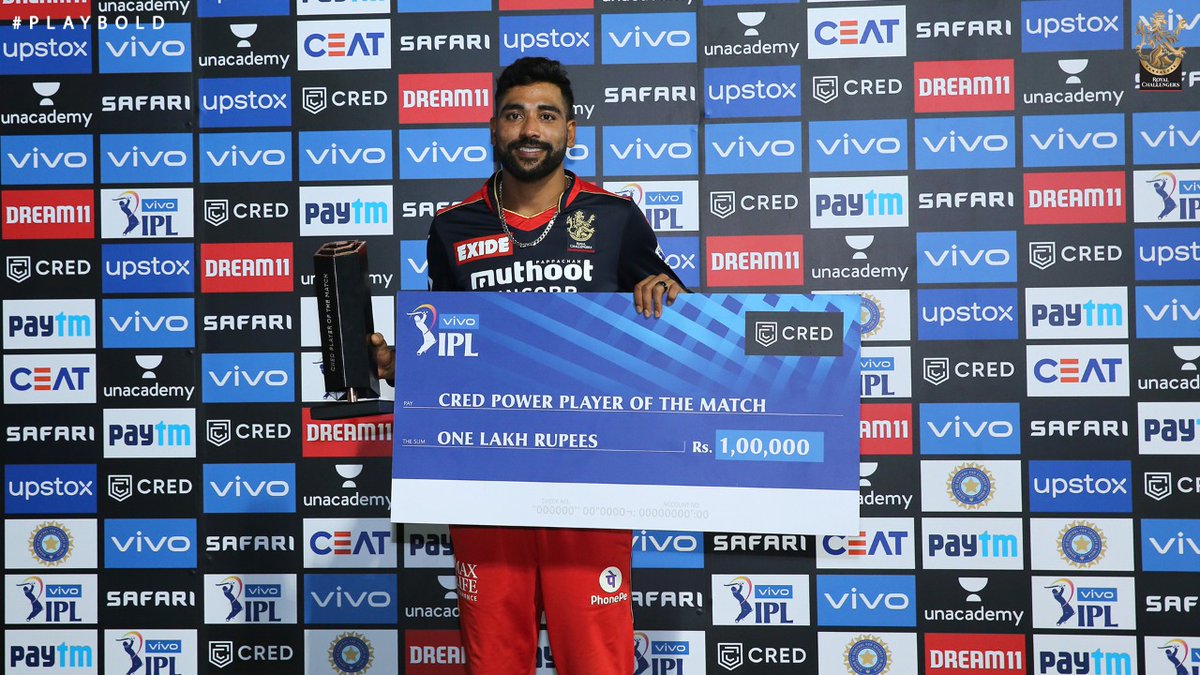 RCBTweets's tweet photo. And the awards keep rolling in! 🙌🏻

#PlayBold #WeAreChallengers #IPL2021 #RCBvRR #DareToDream https://t.co/ut00xOaH7n