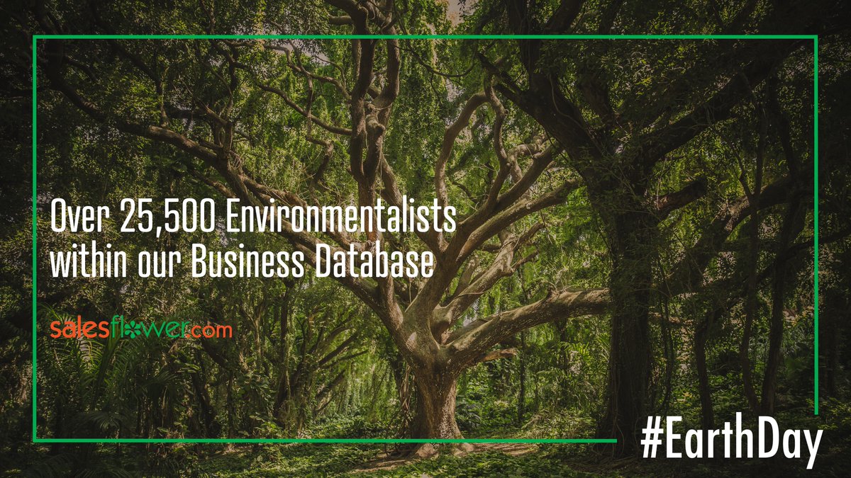 SalesFlowerB2B's tweet photo. Happy #EarthDay Need environmentalist leads? We've got you covered🌎👍 Environmental &amp; Ecological Research  &amp; Development, Conservation, and Consultants. #NationalEarthDay #EarthDay2021 #sales #leads https://t.co/uW5P1zG988