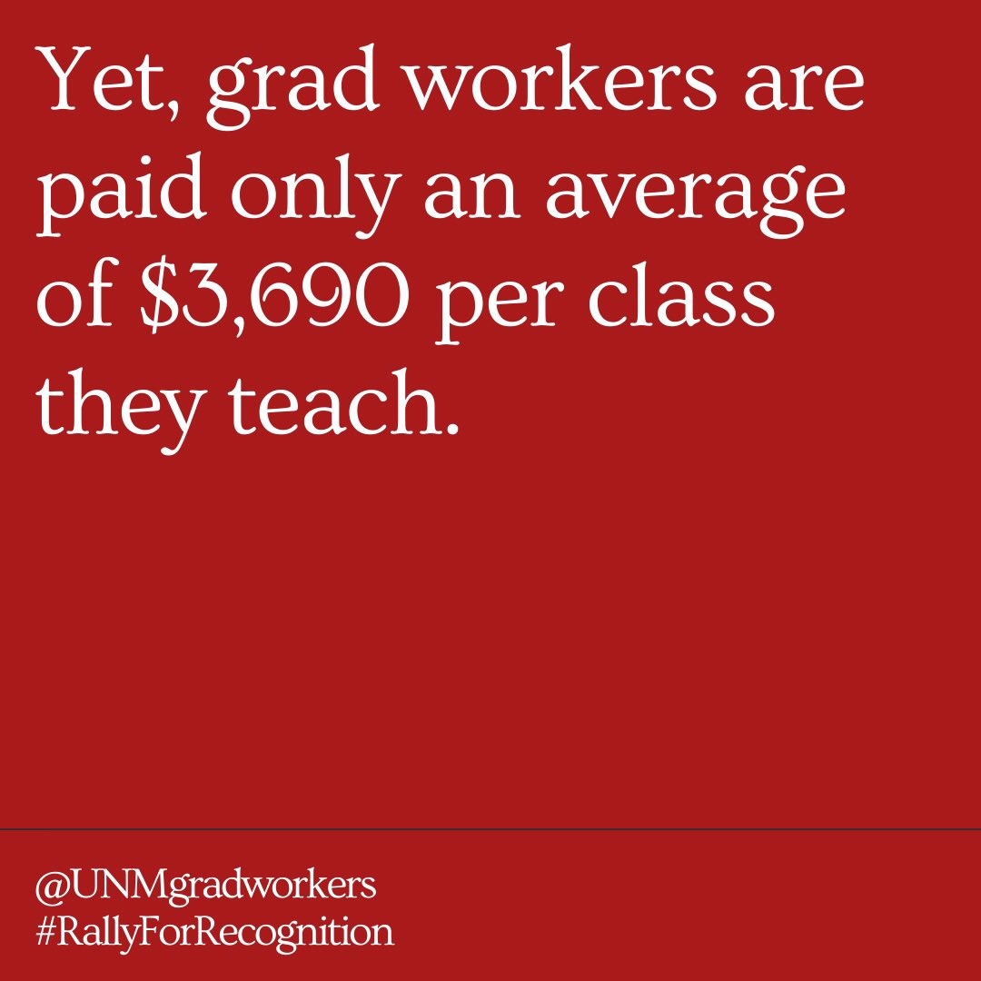 Yet, grad workers are paid only an average of $3,690 per class they teach!! (7/10)