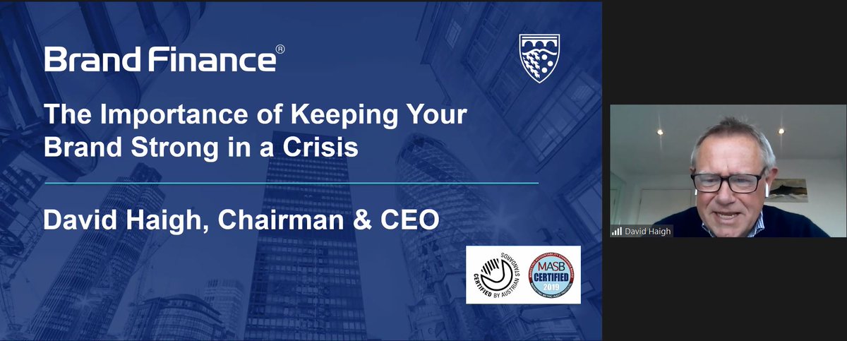 'Throughout the 25 years of Brand Finance, #PR and #communications has been central to our success and everything we do' -@davidhaighbrand, CEO of Brand Finance in conversation with @academy_chief @SuperbrandsUK