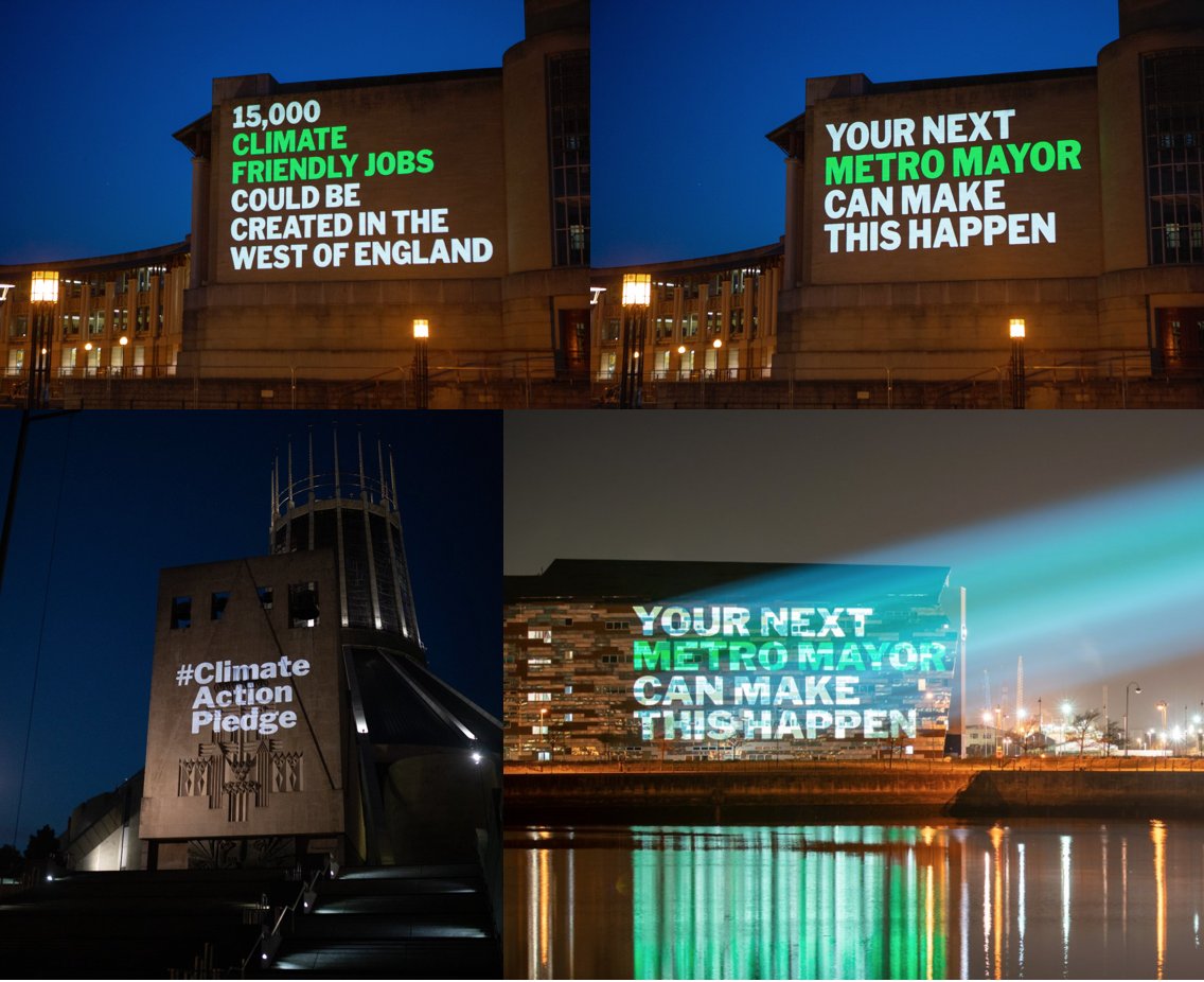 FOESouthwest's tweet image. ⚡Did you see our message lighting up Bristol’s Harbourside last night? ⚡

Our #MetroMayor could create thousands of green jobs by taking #climateaction seriously. Ask your organisation to sign our open letter to candidates: ow.ly/YSDH50EuXsC

#ClimateActionPledge