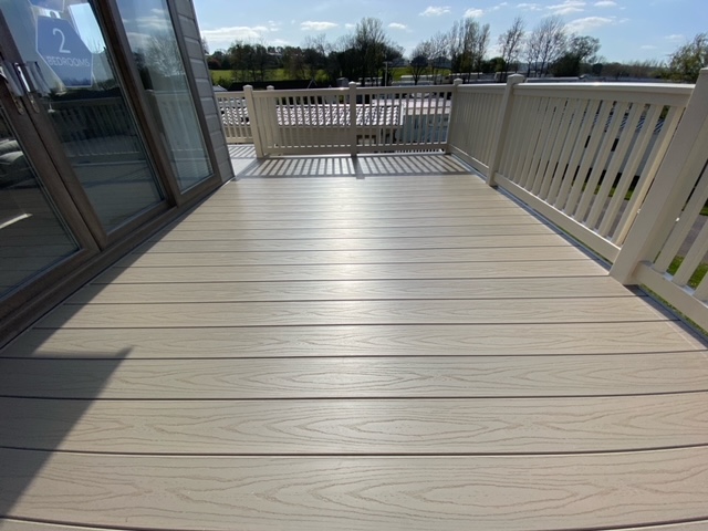 vinylsols's tweet photo. We're delighted with how our latest installation at @ParkHolidaysUK Golden Sands Holiday Park, Devon looks in the Spring sunshine βοΈπ
https://t.co/ah95fajpIV
#decking #deck #holidayparks #caravandecking #holidays #UKDecking #Staycation https://t.co/jeGHz0Jjgz