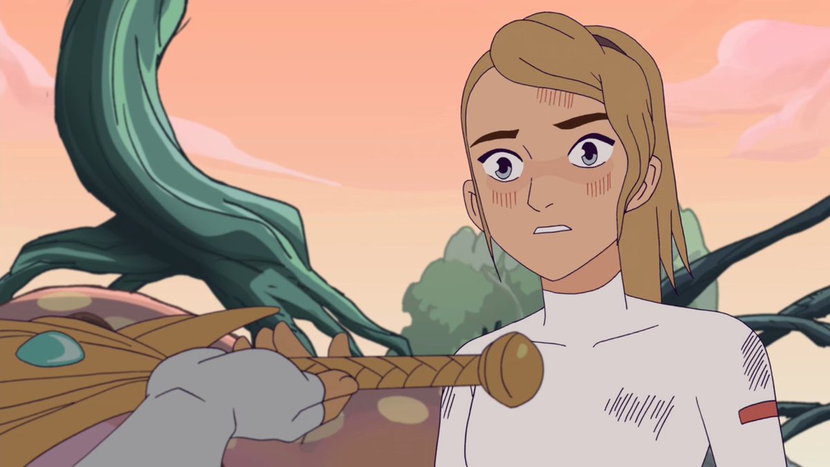 At first they don't trust her and for good reason. Adora accepts that she isn't trusted and does whatever it takes to change their minds. Her behavior and the choices she makes, leads her on the path of redemption from her part in the Horde.