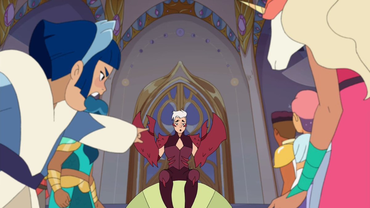 Now let's discuss Scorpia. This is one of my major criticisms with She-Ra because there wasn't much of an apology/redemption for Scorpia? She was attacked upon arriving to Bright Moon but once she mentions Entrapta, the rebellion softens to her and accepts her not as a prisoner