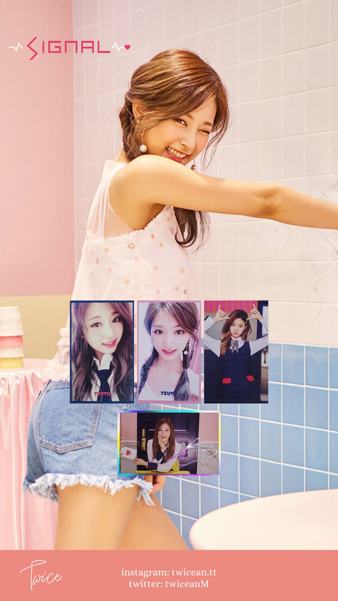 Twicean All Signal Templates Are Now Available On The Site Link Will Be In Bio Feel Free To Use Them Twice Dahyun Chaeyoung Tzuyu Pcs s Twice Signal Photocards Nayeon