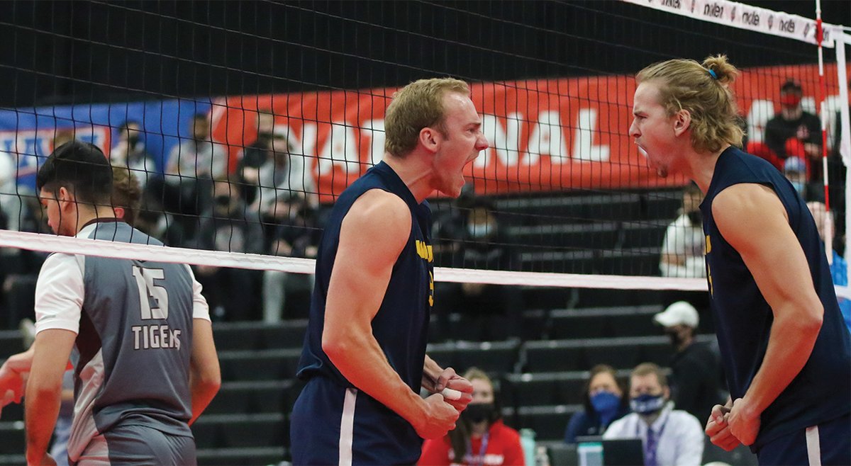 VULions's tweet photo. #VUMVB - Sixth-Ranked Lions Upset #3 Campbellsville (Ky.) to Earn Spot In Semifinals
 - https://t.co/yH7sAg7XPE https://t.co/FIRfFceCV5