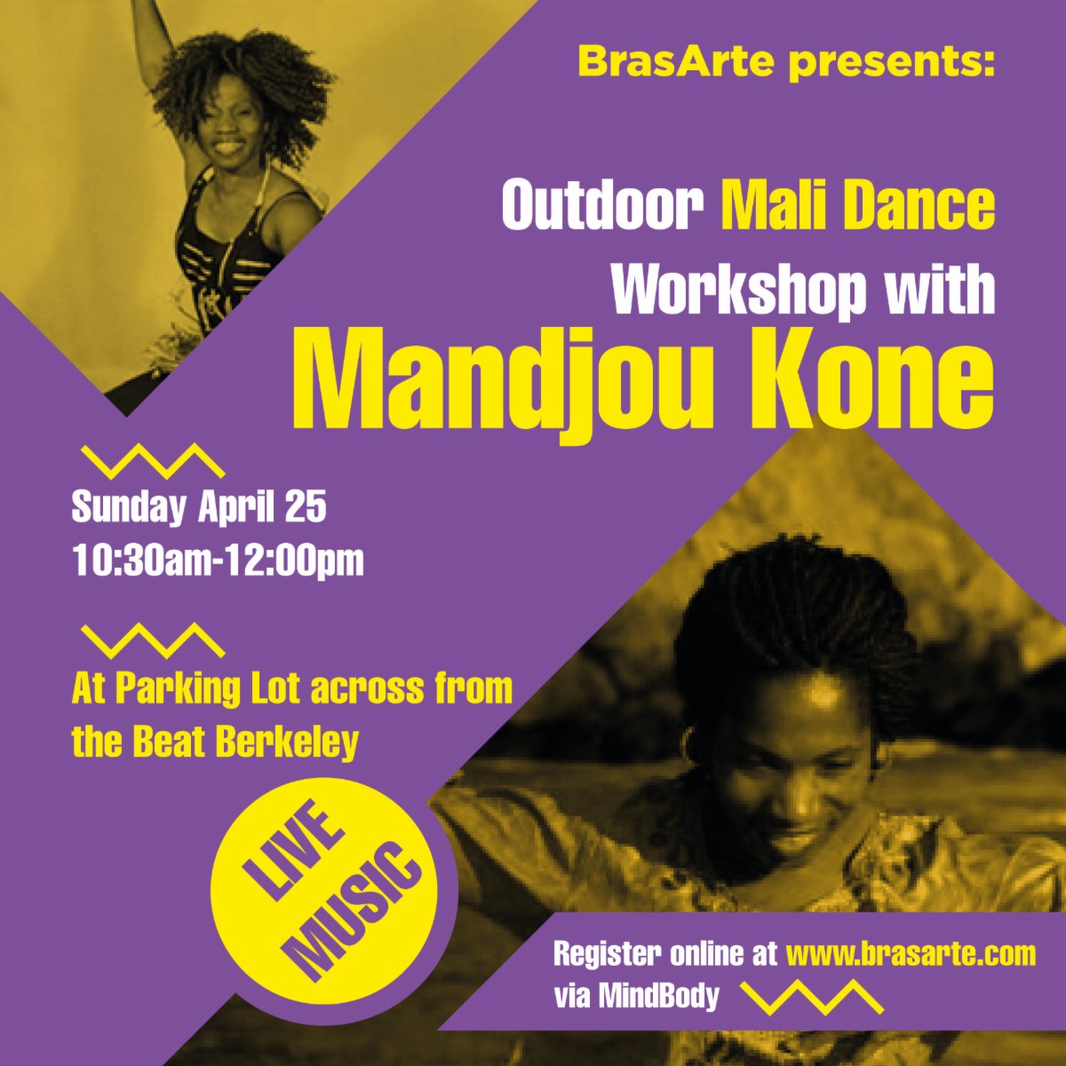 BrasArte's tweet photo. Outdoor Only West African Dance Workshop with Mandjou Kone This Sunday! https://t.co/rXA9Rv6Yhg https://t.co/MsR25YyTiC