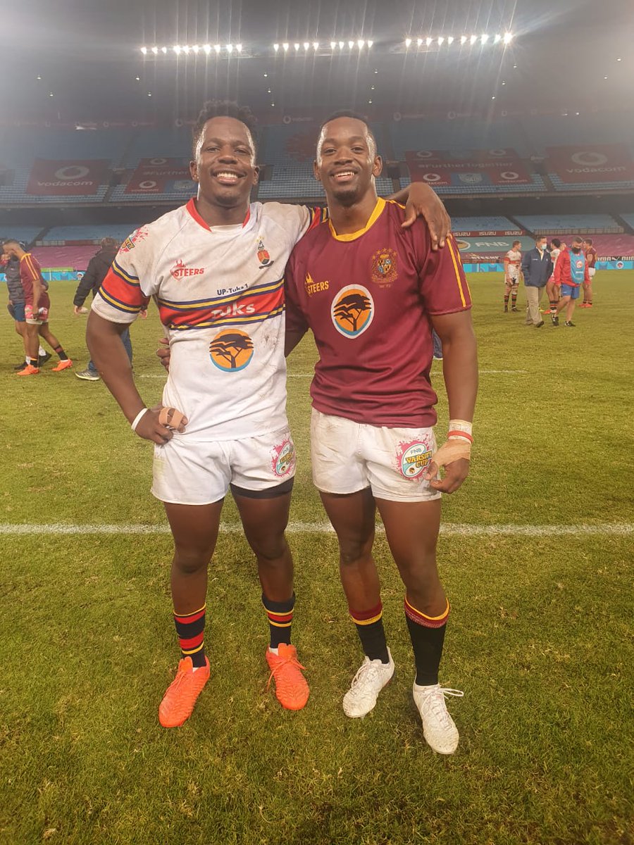 That brotherly love! Sango and Siba Xamlashe have both played for the <a href="/JuniorBoks/">junior</a> and just played against each other for <a href="/TuksSport/">#TuksSport</a> and <a href="/MatiesRugby/">Maties Rugby Club</a>!

#RugbyThatRocks