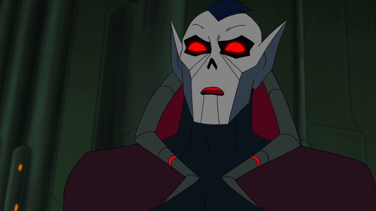 We only start to see a different side to him when he meets Entrapta. He lashes out on her, just as he did with everyone, but she doesn't back away and obey in fear. She stands her ground and tells him she fixed something for him. This is a change of pace for Hordak