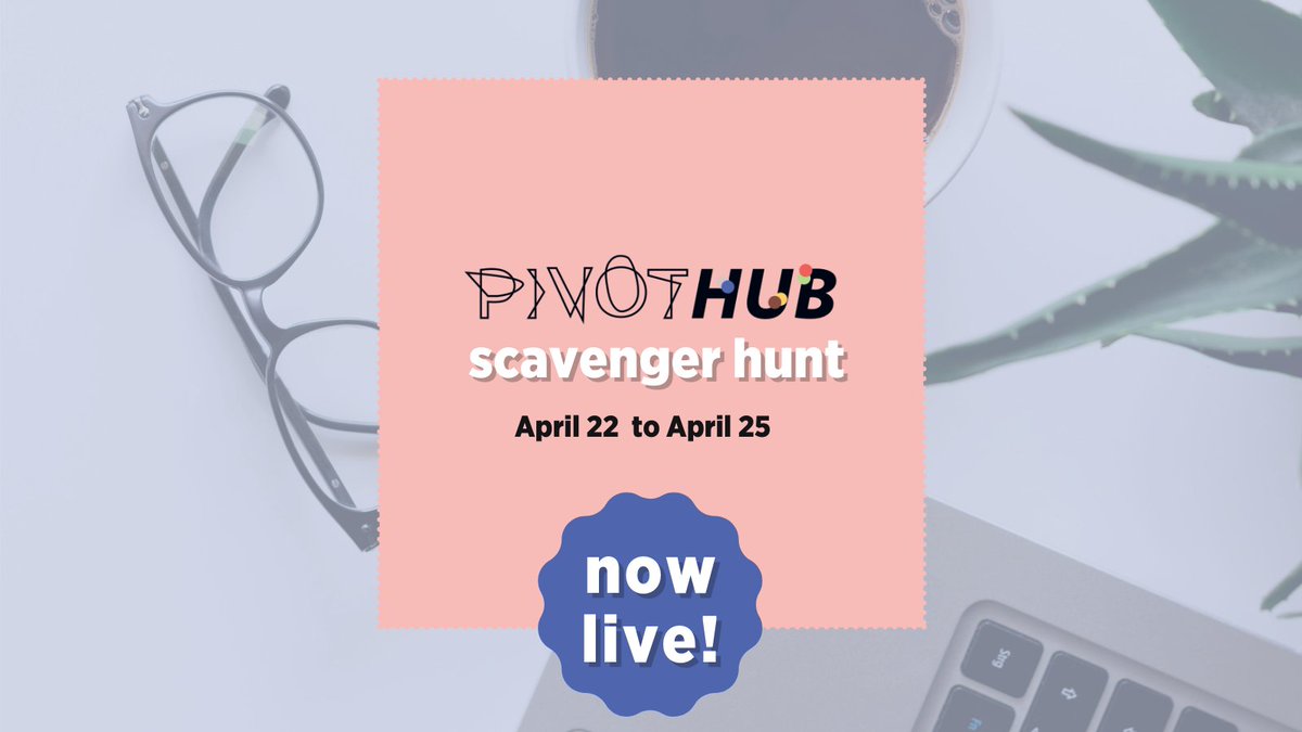 the Pivot Hub Scavenger Hunt is now live! join us over the next 4 days as we post hints helping you find answers to the scavenger hunt and #discoverthehub 

don't forget there are $1000 in prizes to be won  👀

pivothub.youthfulcities.com/pages/scavenge…