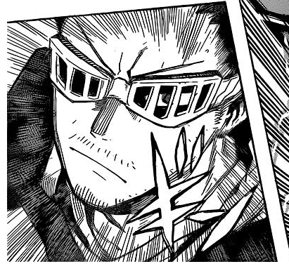 So his glasses things are supposed to obscure where he's looking right? Do they also function like page breaks? So, if he doesn't blink, his vision is interrupted by a post to look at another villain? But also to defend from attacks by being stronk glasses? 