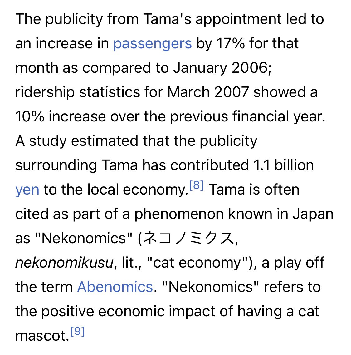 Just learned about Nekonomics, “the positive economic impact of having a cat mascot,” re: a train station in Japan that made a calico cat its official stationmaster and themed a rail line after her, boosting ridership and the local economy. Free idea for @sfmta_muni