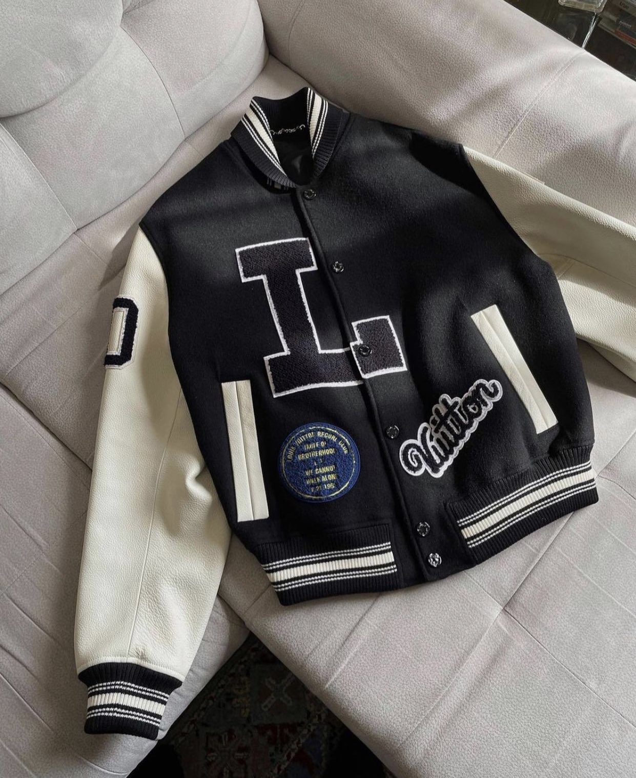 X \ Outlander Magazine على X: Louis Vuitton custom Varsity Jacket