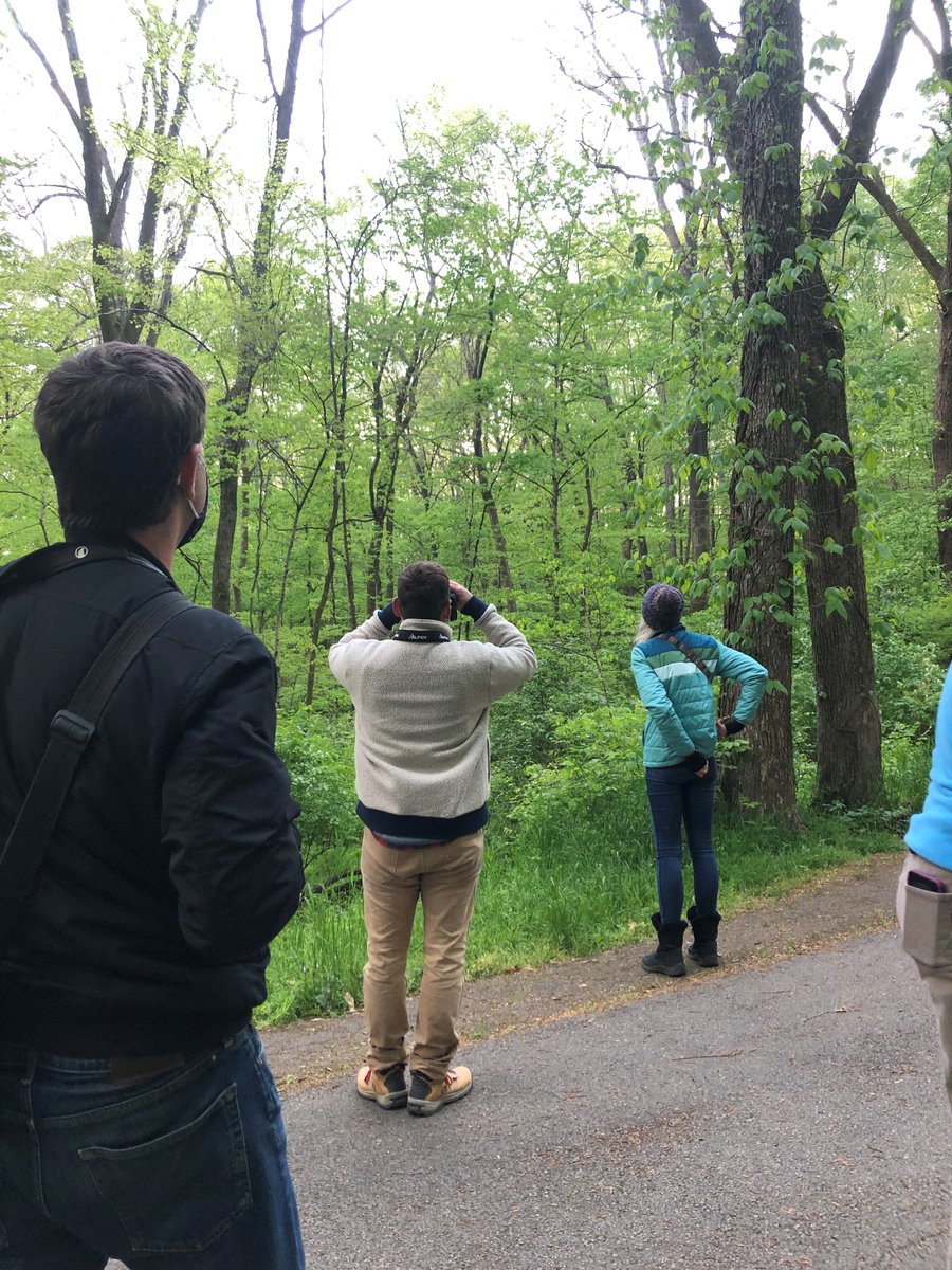 Yesterday students joined together (safely) for our Intermediate Birding class. In this class, students are learning how to use a spotting scope, determine locations based on season/weather, etc. 
What kind of birds do you think they spotted here in Nashville?