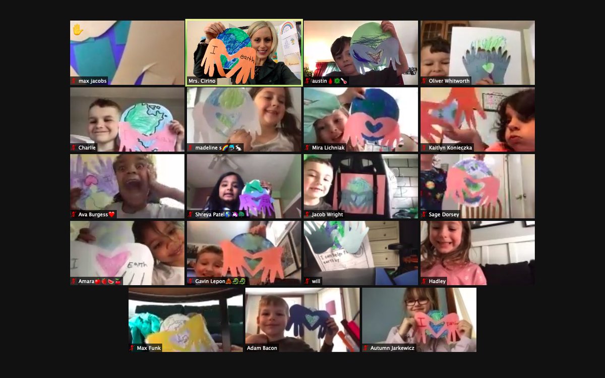 Happy Earth Day from Kindergarten online🌎#Bellflowerway
#onceacard
#remotelearning