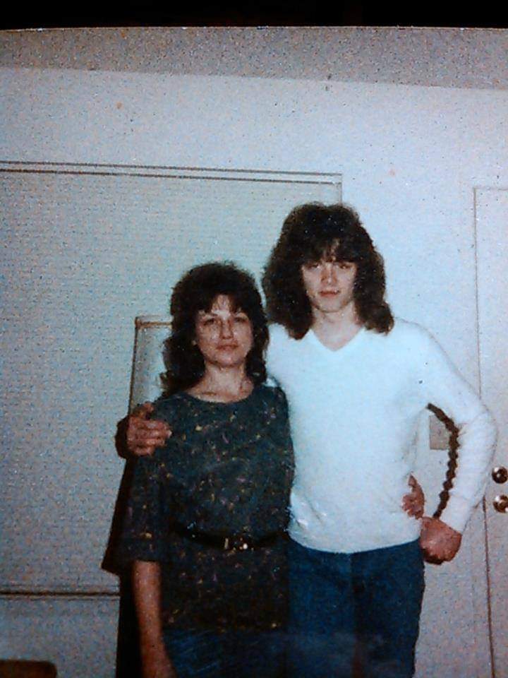 My Mother and I back early " 90's " and yes I was in a Rock Band lol