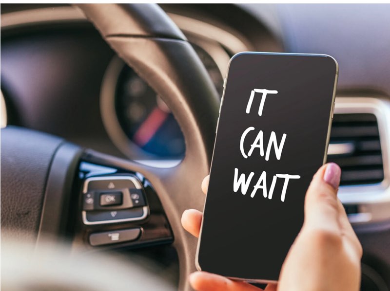 RCW 46.61.672 - Using a Personal Electronic Device While Driving. That includes sitting at stoplights, friends! #distracteddrivingawareness #april #ITCANWAIT #drivedonttext #roadsafety