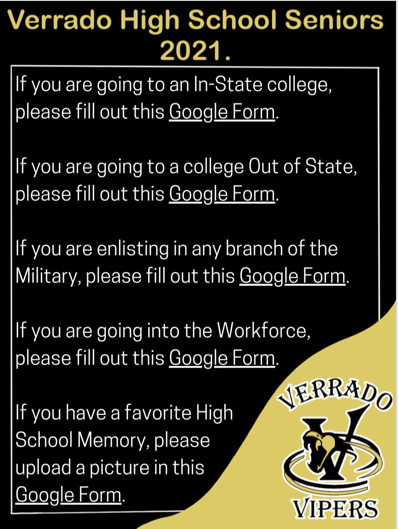 Verrado_AVID's tweet image. Seniors!! Please check your Remind messages so you can fill out the Google Form!