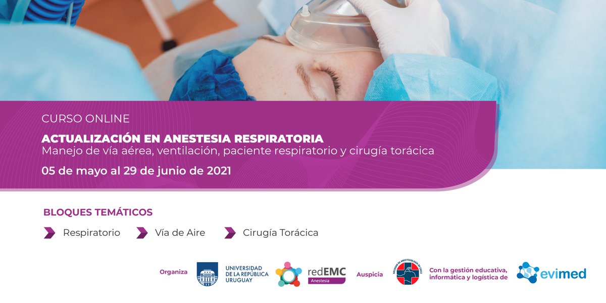 ¡Próximo inicio 05 de mayo! 📣
 Actualización en Anestesia Respiratoria 

✅ Curso online
✅ Actividades prácticas + conferencias
✅ Expertos internacionales
✅ Foros para dialogar entre colega
✅ Certificación verificable

¡Tu próximo curso, inscríbete! 😉redemc.net/anestesiarespi…