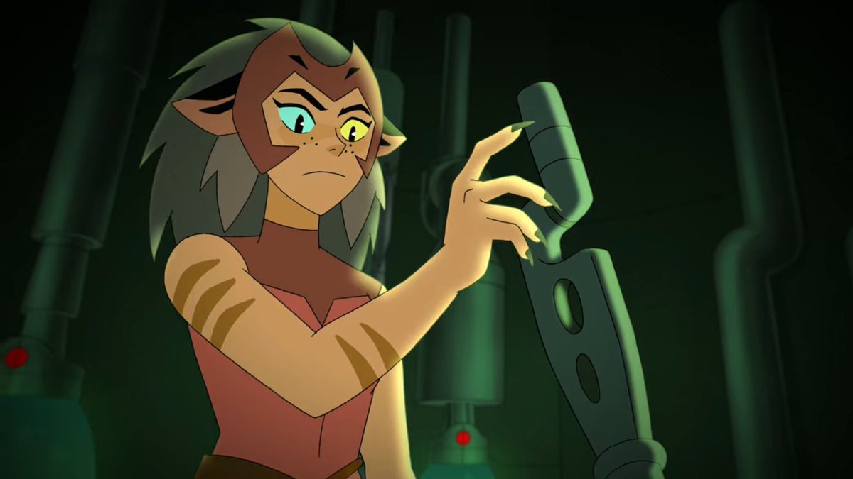 So what does Catra do now that Adora is gone? She fights to prove she can survive without her despite wanting her back. She shoves down the pain and retargets it towards Adora. She wanted Adora to feel what she had for years living in the Horde.