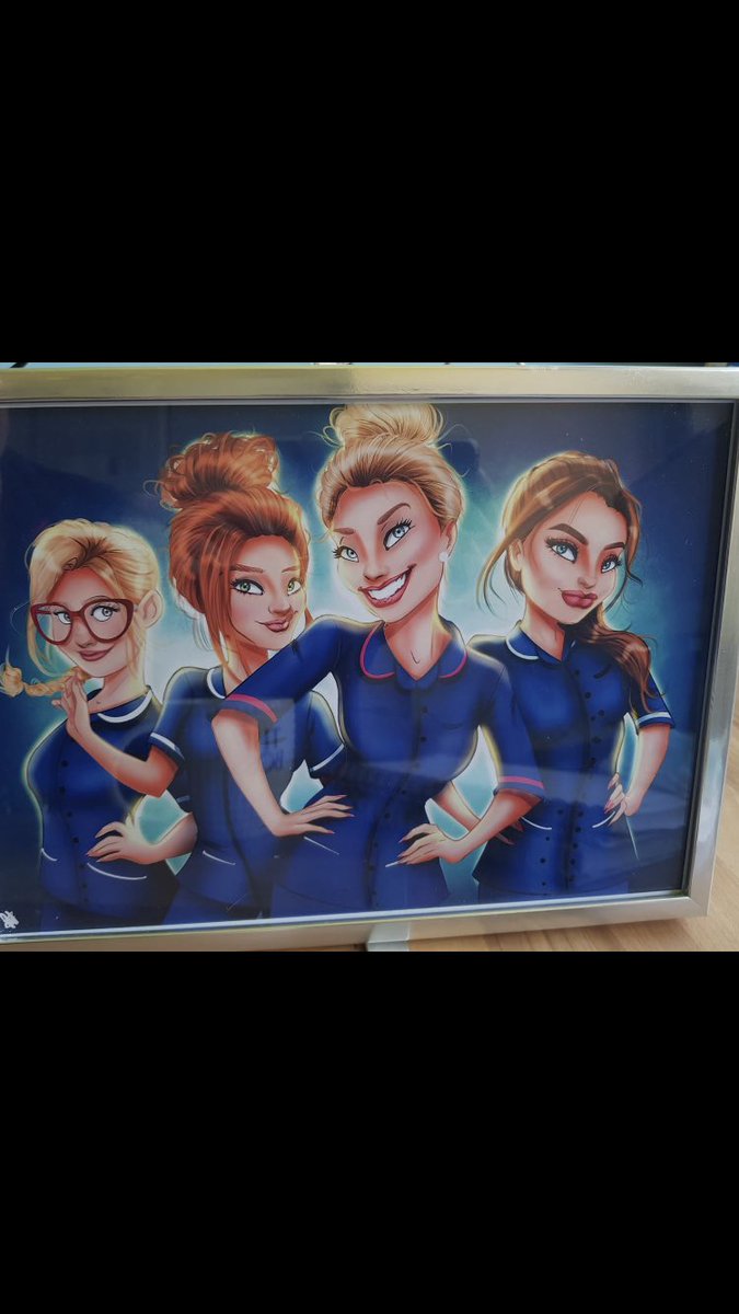 Kingsley ward management caricature! 
Massive Thankyou to our lovely HCA Gill and family for this❤️.  @AngelaJNwbh1 @claire3481 @NWBoroughsNHS @Melissa_nwbh  #teamkingsley