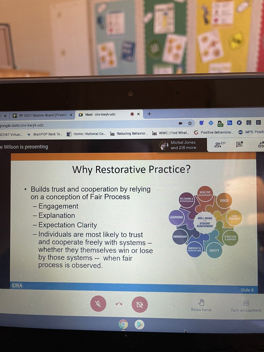 Learning more about restorative practices this afternoon at the Restorative Practices in Georgia Schools virtual conference with <a href="/CounselorJenna/">Jenna Sullivan</a> and <a href="/CrescentWhedon/">🌻Mrs. Whedon🌻</a>!! #beMRE #crescentcares #themustangway #crescentstrong #pbis #restorativepractice