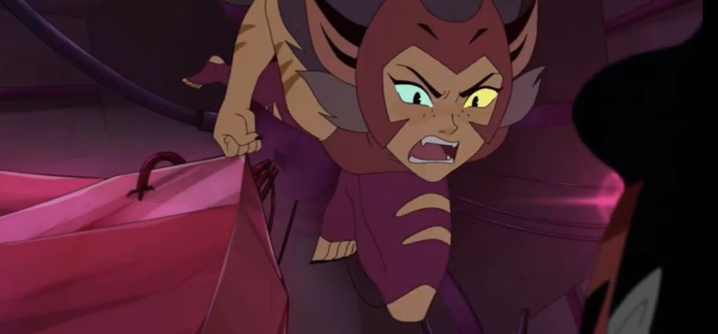 But Catra is smarter now and has learned how to avoid and defend herself against SW. She proves in minimal time that she is stronger, smarter, and more determined than SW. Adora's departure being the main motivator for this new drive in Catra. Catra stands up to her abuser.