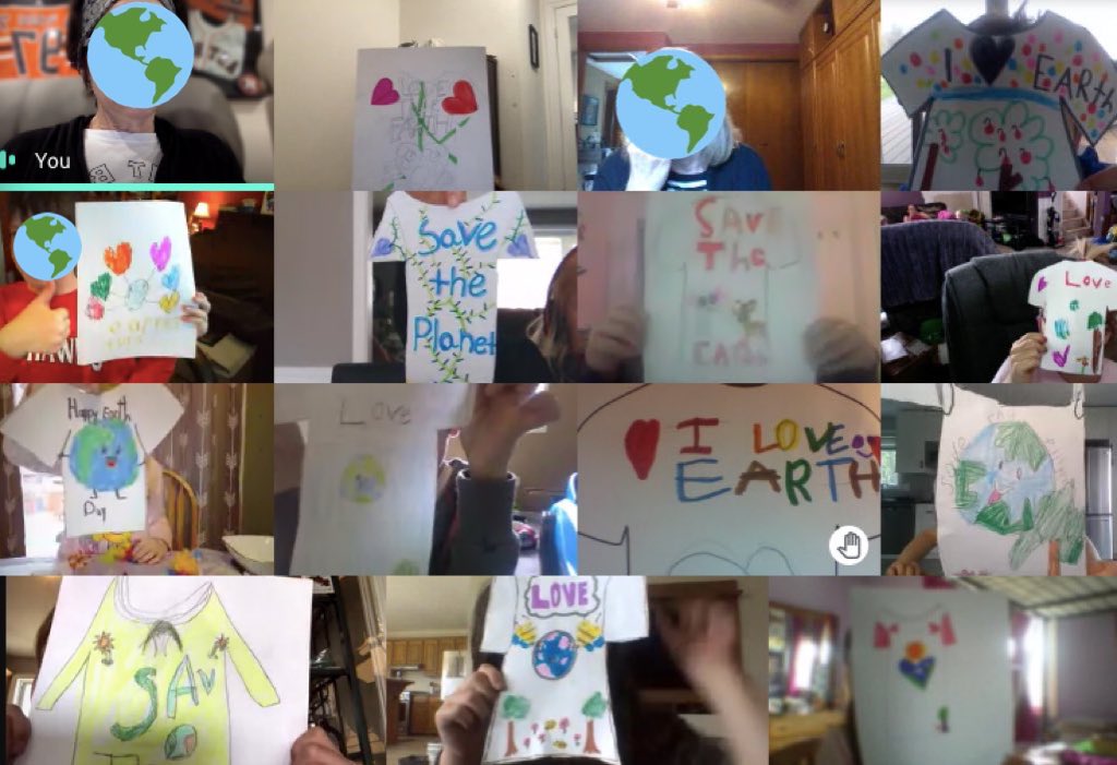 Inspiring Earth 🌍 day t-shirts created by grade 2s <a href="/riverheights11/">riverheights</a>. #EarthDay2021 #bekindtoourplanet